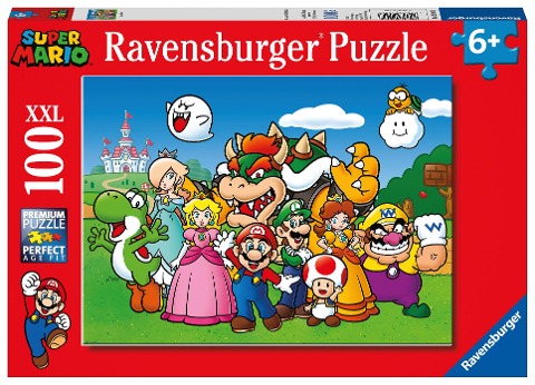 Ravensburger Kinderpuzzle 12992 - Super Mario Fun 100 Teile XXL - Puzzle für Kinder ab 6 Jahren - 