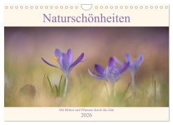Naturschönheiten - mit Blüten und Pflanzen durch das Jahr (Wandkalender 2026 DIN A4 quer), CALVENDO Monatskalender - Sabine Böke-Bergau