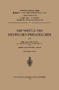Cover-Bild zum Titel 'Grundzüge des Deutschen Privatrechts' von 'Hans Planitz'