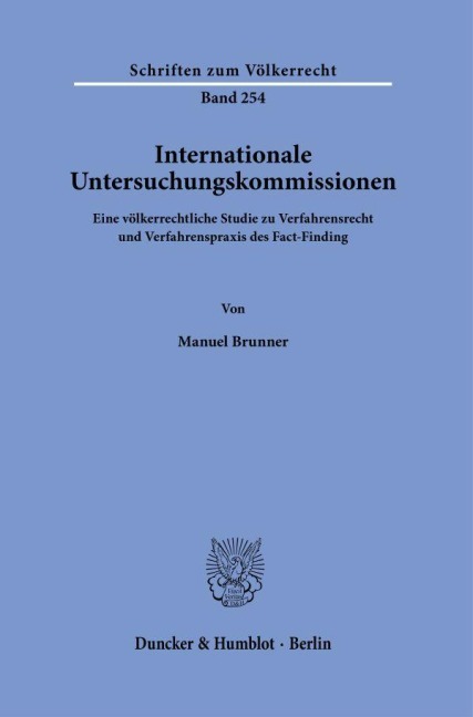 Internationale Untersuchungskommissionen. - Manuel Brunner