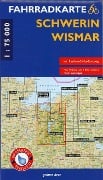 Cover-Bild zum Titel 'Fahrradkarte Schwerin - Wismar 1:75.000' von ''