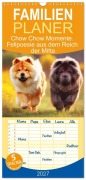 Cover-Bild zum Titel 'Familienplaner 2027 - Chow Chow Momente. Fellpoesie aus dem Reich der Mitte mit 5 Spalten (Wandkalender, 21 x 45 cm) CALVENDO' von 'Rose Hurley'