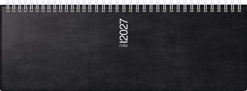 Cover-Bild zum Titel 'rido/idé 7036142907 Querterminbuch Mod. septant 2027 305×105 mm, Kunststoff, schwarz' von ''