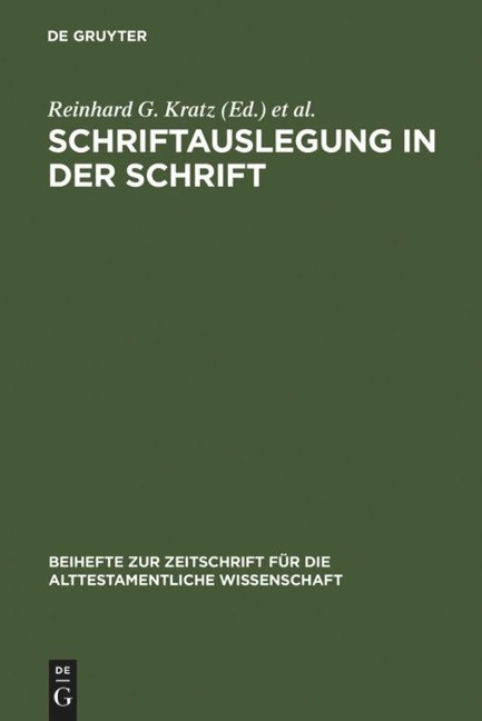 Schriftauslegung in der Schrift - 