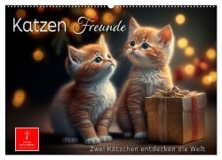 Katzen Freunde (Wandkalender 2025 DIN A2 quer), CALVENDO Monatskalender - Peter Roder