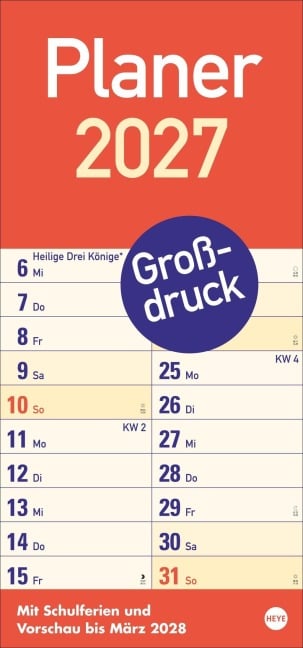 Großdruck Planer 2027 - 