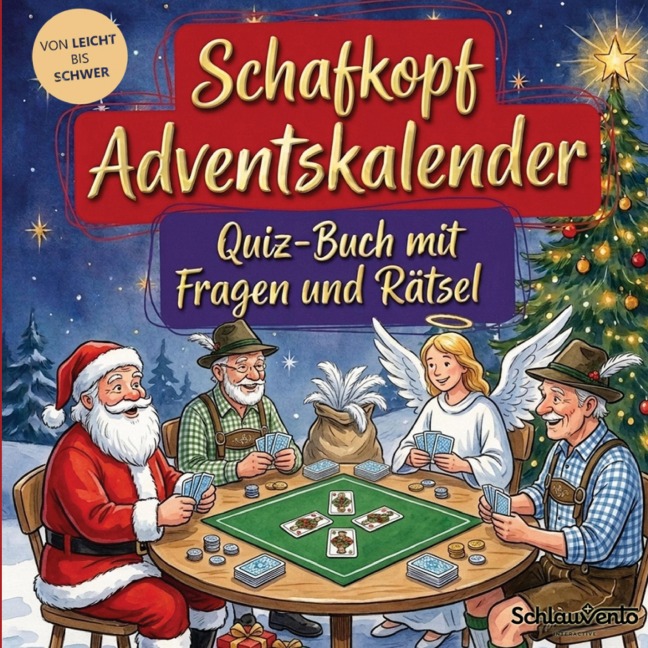 Schafkopf-Adventskalender: Quiz-Buch mit Fragen und Rätsel - Schlauvento Interactive