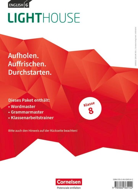 English G Lighthouse Band 4: 8. Schuljahr - Arbeitshefte Wordmaster, Grammarmaster und Klassenarbeitstrainer (Im Paket) - 