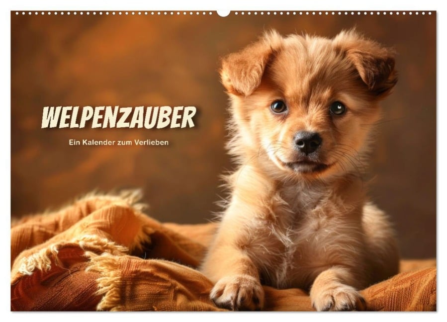 Welpenzauber: Ein Kalender zum Verlieben (Wandkalender 2026 DIN A2 quer), CALVENDO Monatskalender - Peter R. Stuhlmann