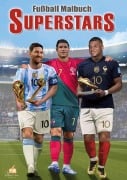 Cover-Bild zum Titel 'Fußball Malbuch Superstars WM 2022 für Kinder ab 6 Jahren mit über 50 Ausmalbildern' von 'Josef Mickey Müller'