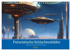 Cover-Bild zum Titel 'Futuristische Weltraumschlachten (Wandkalender 2026 DIN A4 quer), CALVENDO Monatskalender' von 'Franky Franky58'