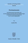 Cover-Bild zum Titel 'Parteiautonomie.' von 'Joachim Püls'