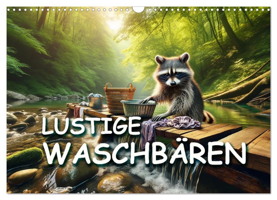 Lustige Waschbären (Wandkalender 2026 DIN A3 quer), CALVENDO Monatskalender - Peter R. Stuhlmann