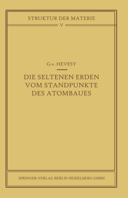 Die seltenen Erden vom Standpunkte des Atombaus - G. V. Hevesy