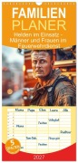 Cover-Bild zum Titel 'Familienplaner 2027 - Helden im Einsatz - Männer und Frauen im Feuerwehrdienst mit 5 Spalten (Wandkalender, 21 x 45 cm) CALVENDO' von 'Steffen Gierok-Latniak'