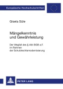 Cover-Bild zum Titel 'Mängelkenntnis und Gewährleistung' von 'Gisela Süle'