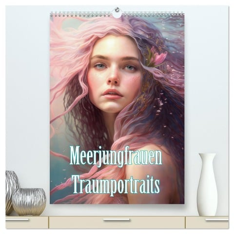 Meerjungfrauen Traumportraits (hochwertiger Premium Wandkalender 2024 DIN A2 hoch), Kunstdruck in Hochglanz - Liselotte Brunner-Klaus
