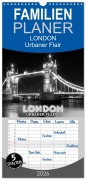 Cover-Bild zum Titel 'Familienplaner 2026 - LONDON Urbaner Flair mit 5 Spalten (Wandkalender, 21 x 45 cm) CALVENDO' von 'Melanie Viola'