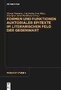 Cover-Bild zum Titel 'Formen und Funktionen auktorialer Epitexte im literarischen Feld der Gegenwart' von ''