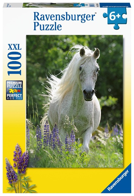 Ravensburger Kinderpuzzle - 12927 Weiße Stute - Pferde-Puzzle für Kinder ab 6 Jahren, mit 100 Teilen im XXL-Format - 