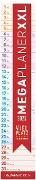Megaplaner XXL 2025 - Streifen-Kalender 17,5x98 cm - mit Ferienterminen - viel Platz für Notizen - Wandplaner - Küchenkalender - Alpha Edition - 