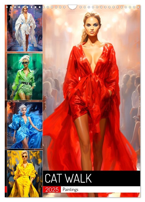 Cat Walk. Paintings (Wandkalender 2025 DIN A3 hoch), CALVENDO Monatskalender - Rose Hurley