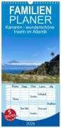 Cover-Bild zum Titel 'Familienplaner 2026 - Kanaren - wunderschöne Inseln im Atlantik mit 5 Spalten (Wandkalender, 21 x 45 cm) CALVENDO' von 'Angela Rohde'