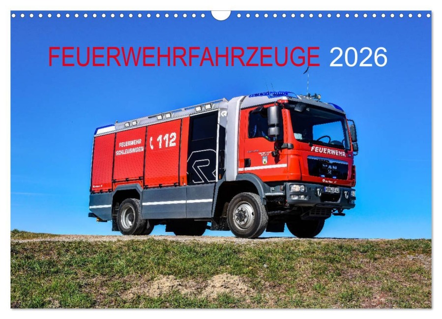 Feuerwehrfahrzeuge (Wandkalender 2026 DIN A3 quer), CALVENDO Monatskalender - Mh Photoart & Medien
