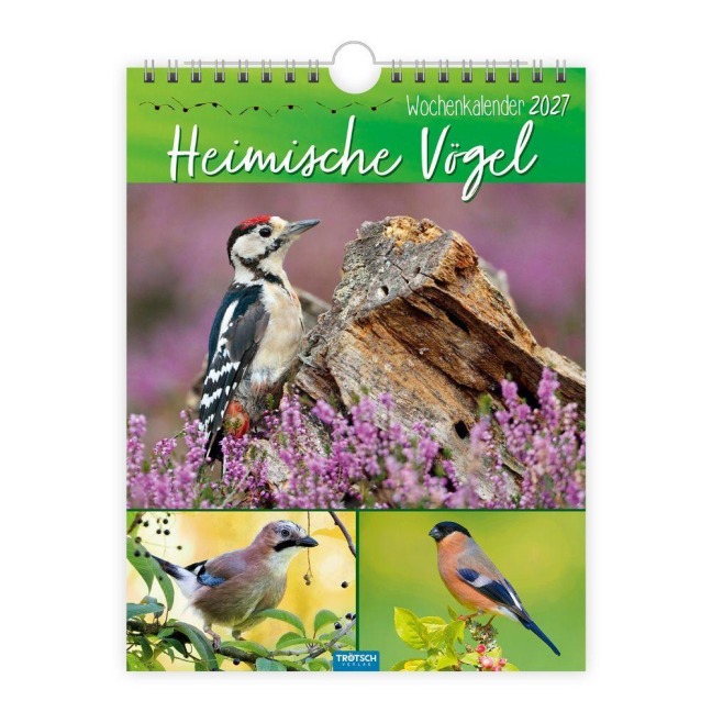 TRÖTSCH - Wochenkalender zum Hängen Heimische Vögel 2027 - 