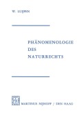 Cover-Bild zum Titel 'Phänomenologie Des Naturrechts' von 'W. A. Luijpen'