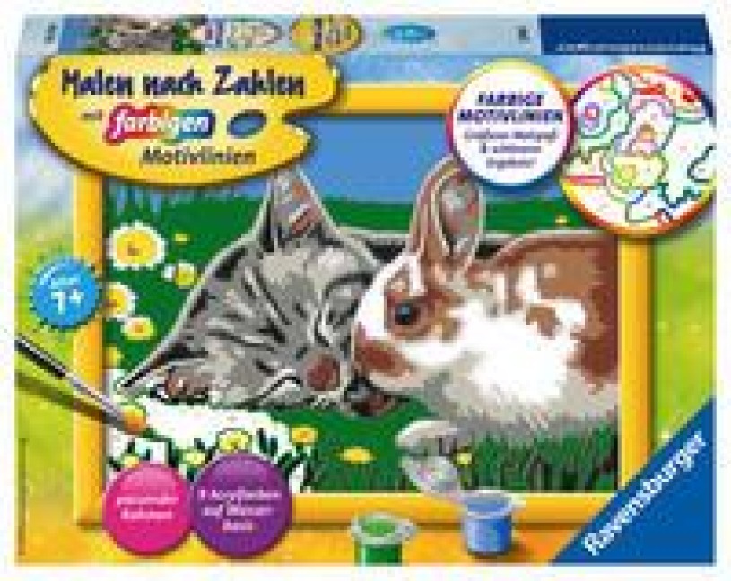 Kätzchen und Häschen Malen nach Zahlen Serie E - 