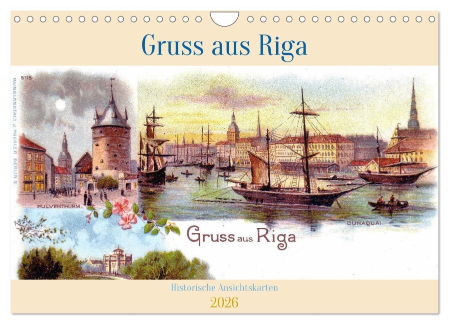 Gruss aus Riga - Historische Ansichtskarten (Wandkalender 2026 DIN A4 quer), CALVENDO Monatskalender - Henning von Löwis of Menar