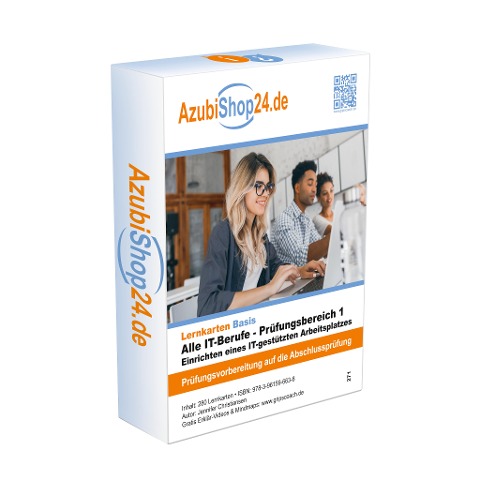 AzubiShop24.de Lernkarten Alle IT-Berufe - Prüfungsbereich 1 - Einrichten eines IT-gestützten Arbeitsplatzes - Jennifer Christiansen