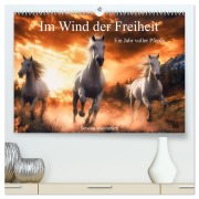 Cover-Bild zum Titel 'Im Wind der Freiheit - Ein Jahr voller Pferde (hochwertiger Premium Wandkalender 2026 DIN A2 quer), Kunstdruck in Hochglanz' von 'Simone Wunderlich'