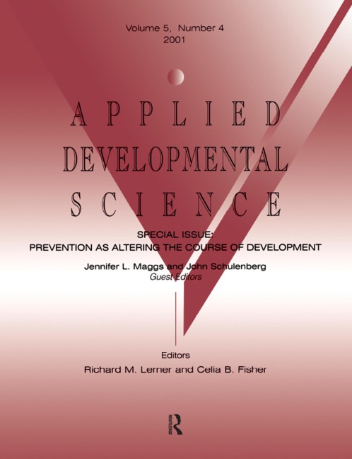 Prevention As Altering the Course of Development - 