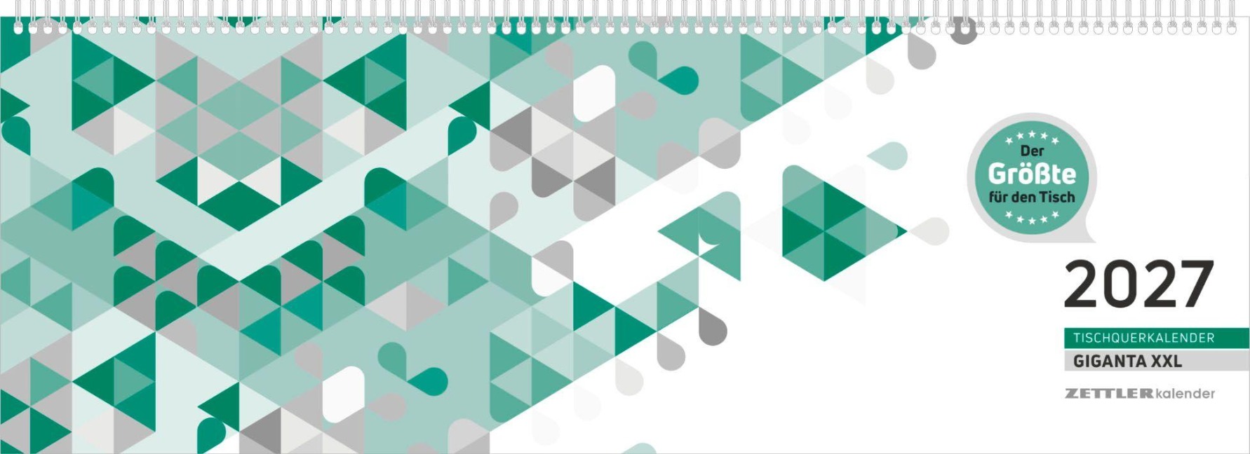 Tischquerkalender Giganta XXL 1W/2S grün 2027 - 