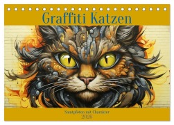 Graffiti Katzen (Tischkalender 2026 DIN A5 quer), CALVENDO Monatskalender - Daniela Tapper