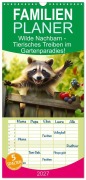 Cover-Bild zum Titel 'Familienplaner 2027 - Wilde Nachbarn - Tierisches Treiben im Gartenparadies! mit 5 Spalten (Wandkalender, 21 x 45 cm) CALVENDO' von 'Anja Frost'