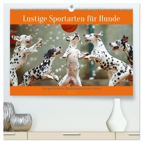 Lustige Sportarten für Hunde (hochwertiger Premium Wandkalender 2025 DIN A2 quer), Kunstdruck in Hochglanz - Daniela Tapper
