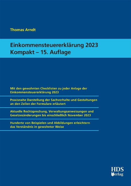 Einkommensteuererklärung 2023 Kompakt - Thomas Arndt