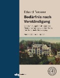 Cover-Bild zum Titel 'Bedürfnis nach Verständigung' von 'Eduard Ferderer'