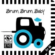 Cover-Bild zum Titel 'Brum, Brum, Baby: Kontrastreiches Faltbuch für Babys · Kontrastbuch angepasst an Babyaugen · Schwarz Weiß Primärfarben Buch für Neugeborene · Mein erstes Bilderbuch · Montessori Buch' von 'Agnieszka Sawczyn'
