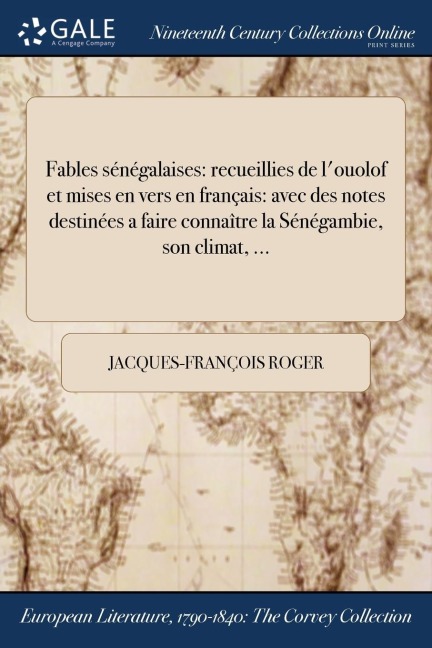 Fables sénégalaises - Jacques-François Roger