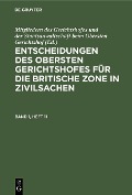 Cover-Bild zum Titel 'Entscheidungen des Obersten Gerichtshofes für die Britische Zone in Zivilsachen. Band 1, Heft 1' von ''
