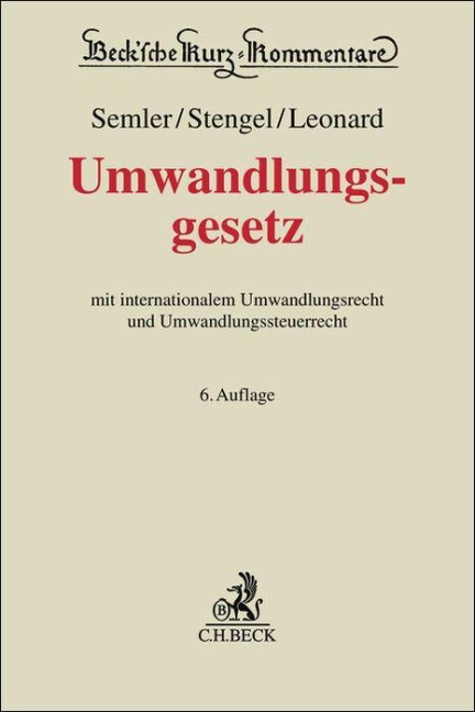 Umwandlungsgesetz. UmwG -