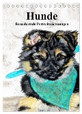 Hunde - Bezaubernde Portraitzeichnungen (Tischkalender 2024 DIN A5 hoch), CALVENDO Monatskalender - PortraitTierART Kerstin Heuser