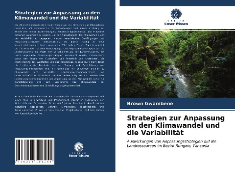 Strategien zur Anpassung an den Klimawandel und die Variabilität - Brown Gwambene