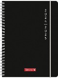 Schülerkalender 2024/2025 "Plain Black", 2 Seiten = 1 Woche, A5, 208 Seiten, schwarz - 