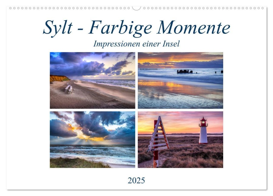 Sylt - Farbige Momente (Wandkalender 2025 DIN A2 quer), CALVENDO Monatskalender - Joachim Hasche