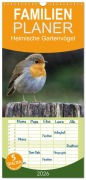 Cover-Bild zum Titel 'Familienplaner 2026 - Heimische Gartenvögel mit 5 Spalten (Wandkalender, 21 x 45 cm) CALVENDO' von 'Dieter-M. Wilczek'
